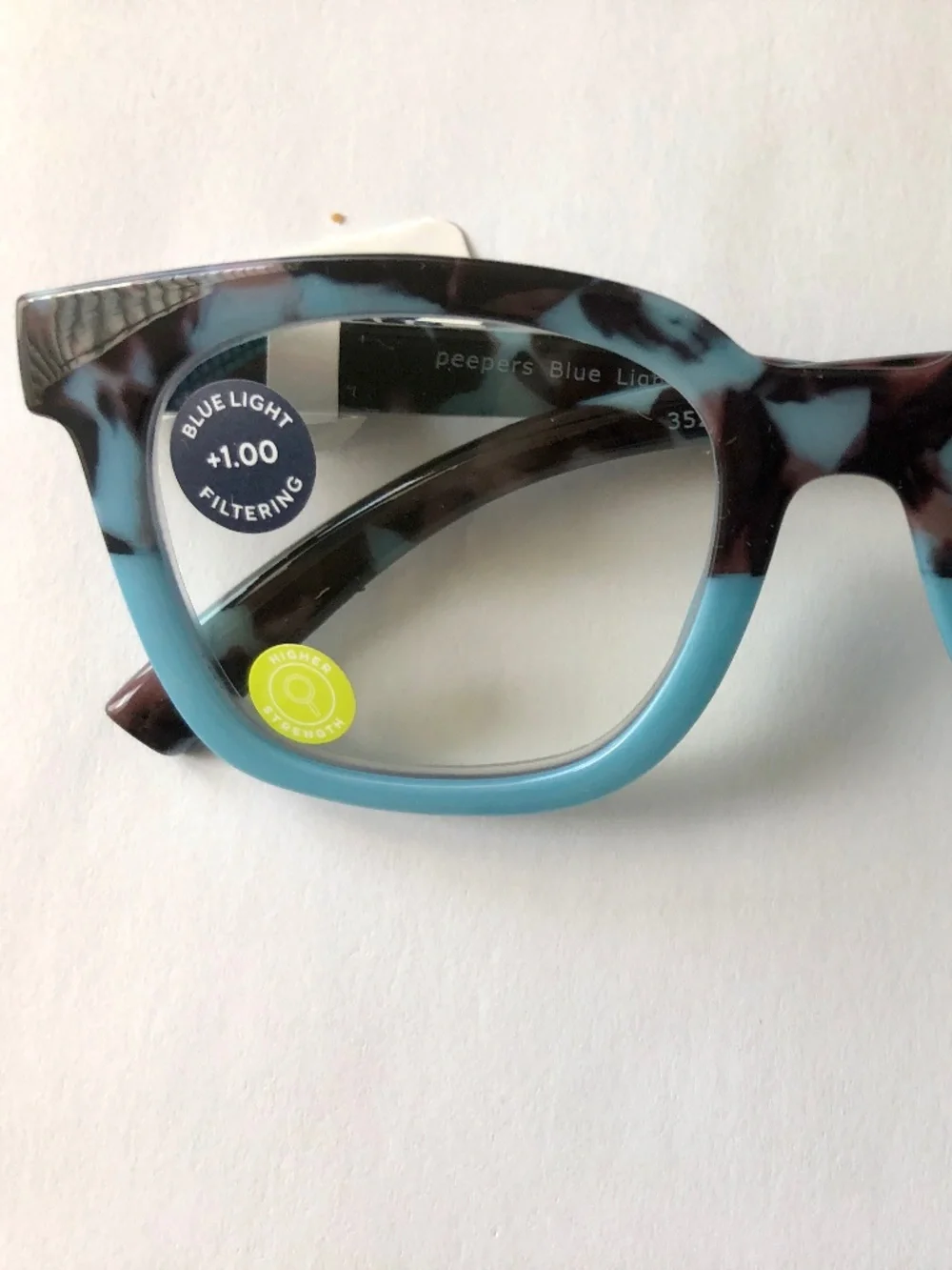 NEW Peepers To the Max Light‎ BLUE MARBLE BLUE LIGHT FILTER READERS +1.00